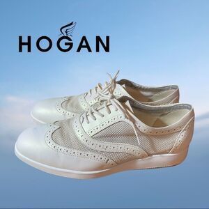 Hogan Women's Leather Tie Oxford Shoes Sneakers 38.5 8.5